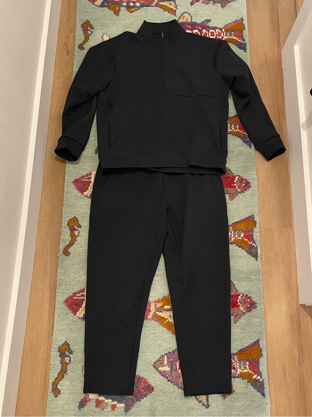 Nike 24.7 Impossibly Soft Dri-Fit Black Men’s Quarter Zip and Sweatpants Set